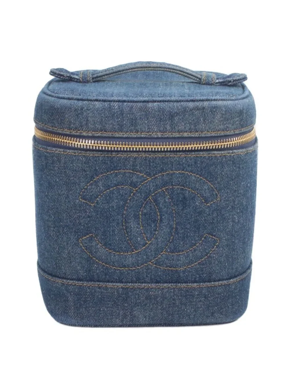Chanel Indigo Denim Vertical Vanity